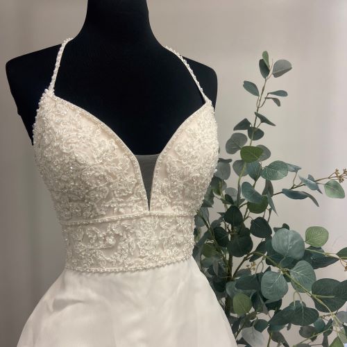 Peek a boo lace back | Budget Bridal Outlet